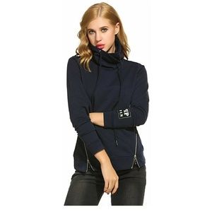 Women's cowl collar long sleeve sweatshirt size M